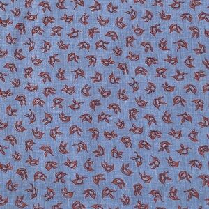 Fabric / Material - Vintage - Red & Black Bandanas (rags) on Blue - 1970’s? VGVC